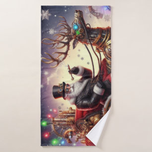 Santa/Reindeer steampunk Christmas/winter Bath Towel