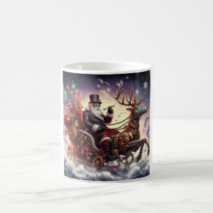 Santa/Reindeer steampunk Christmas/winter Coffee Mug
