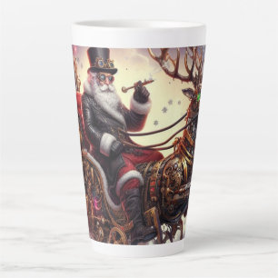 Santa/Reindeer steampunk Christmas/winter Latte Mug