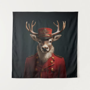 Santa Reindeer Tapestry
