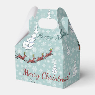 santa reindeer team favour box
