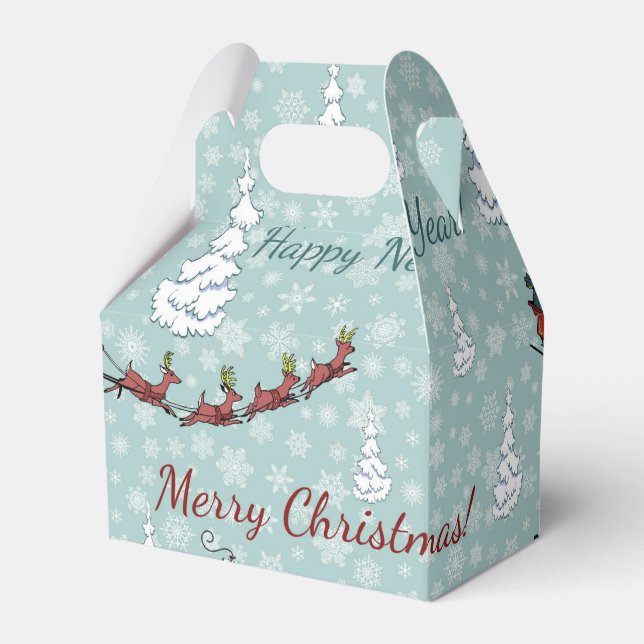 santa reindeer team favour box (Front Side)