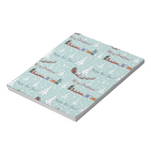 santa reindeer team notepad