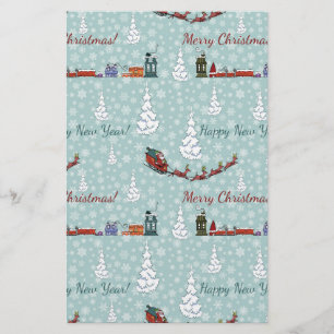 santa reindeer team stationery