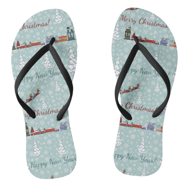 santa reindeer team thongs (Footbed)