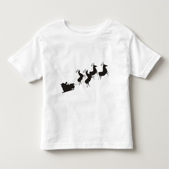 Santa * Reindeer Toddler T-shirt (Front)