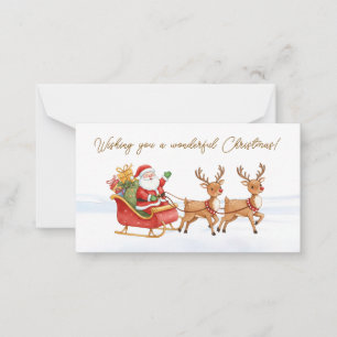 Santa Reindeers Christmas  Card
