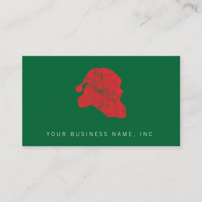Santa (Retro Letterpress Style) Business Card (Front)