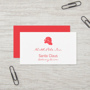Santa Retro Silhouette Business Card