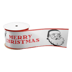 Santa Ribbon - Merry Christmas - Santa Ribbon - Me Satin Ribbon
