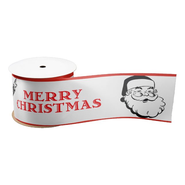 Santa Ribbon - Merry Christmas - Santa Ribbon - Me Satin Ribbon (Spool)