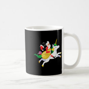 Santa Riding A Unicorn Funny Christmas Gift  Coffee Mug