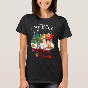 Santa Riding Beagle This Is My Ugly Christmas Swea T-Shirt