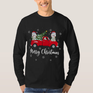 Santa Riding Christmas Tree Truck Havanese Dog Chr T-Shirt