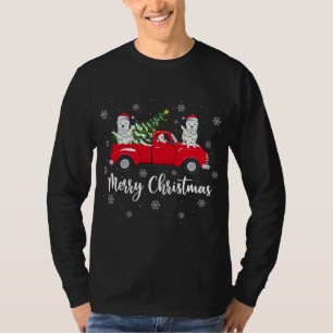 Santa Riding Christmas Tree Truck Westie Dog Chris T-Shirt