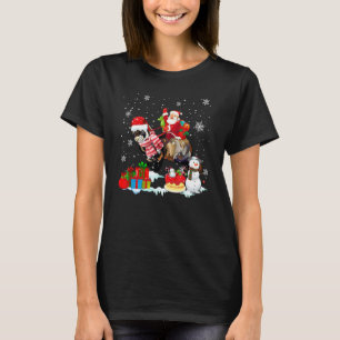 Santa Riding Ferret Christmas Pajama Family Matchi T-Shirt