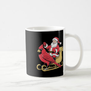 Santa Riding Giant Cardinal Bird For Christmas Lov Coffee Mug