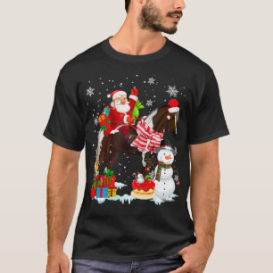 Santa Riding Horse Christmas Pajama Family Matchin T-Shirt