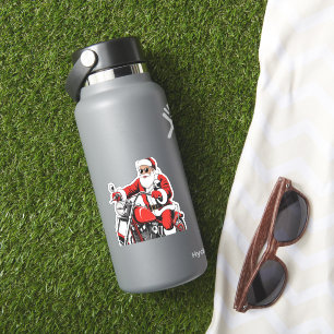 Santa Riding Motorcycle