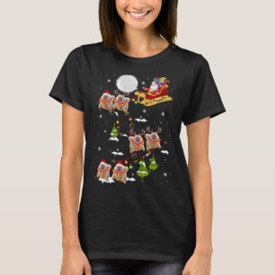 Santa Riding Pomeranian Sleigh Christmas Pomerania T-Shirt