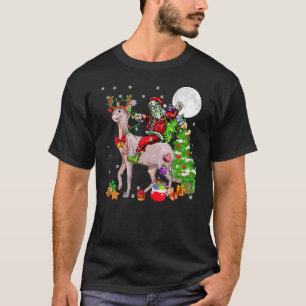 Santa Riding Reindeer Sphynx Cat Christmas Tree O T-Shirt