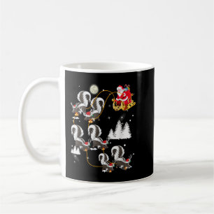 Santa Riding Skunk Christmas  Coffee Mug