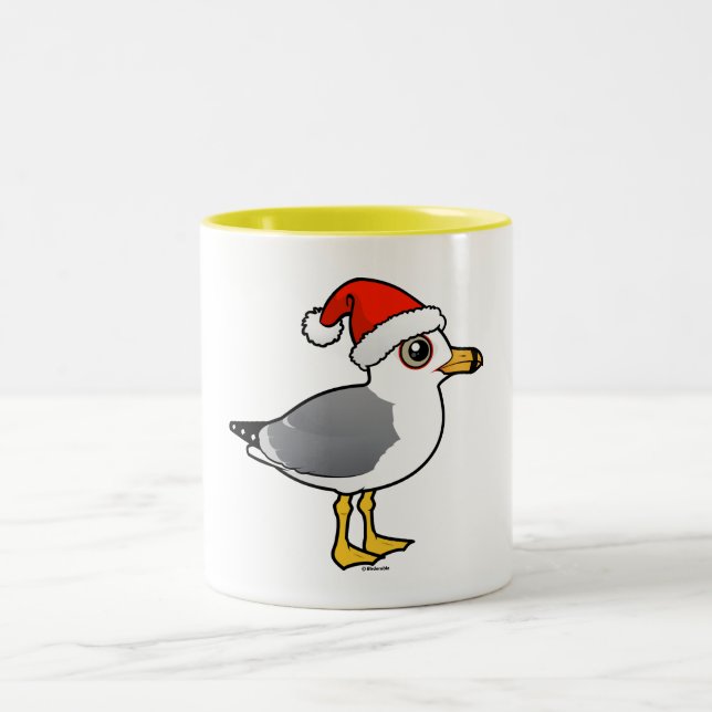Santa Ring-billed Gull Two-Tone Coffee Mug (Center)