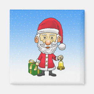 Santa Rings The Bells Magnet