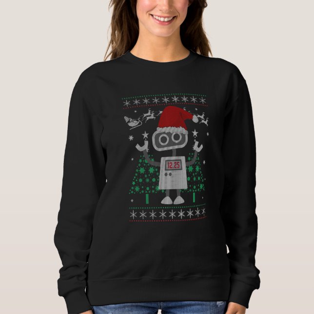 Santa Robot Christmas Sweatshirt (Front)