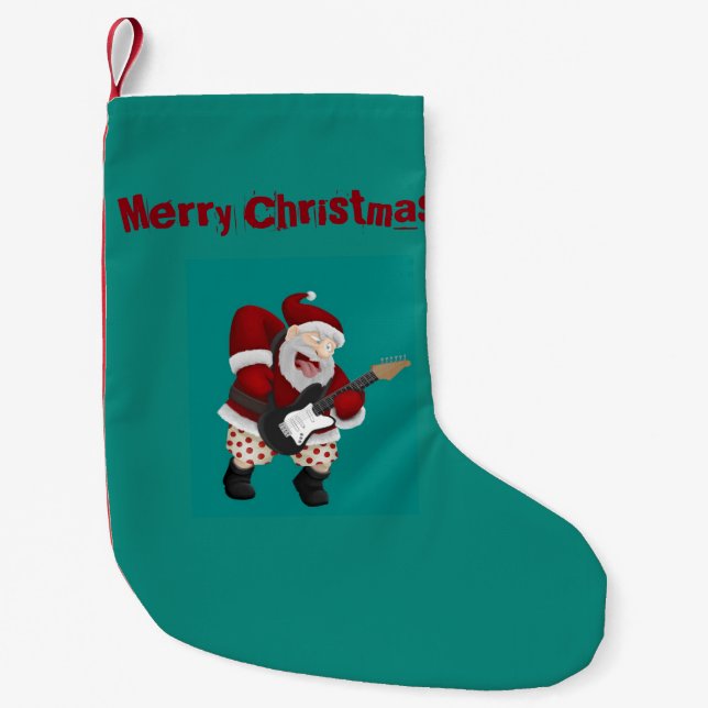 Santa Rock out Stocking (Front)