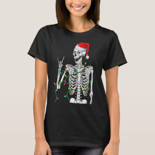 Santa Rocker Skeleton Hand Rock Christmas Rocker M T-Shirt