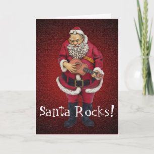 Santa Rocks Christmas Card