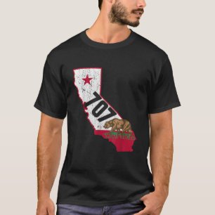Santa Rosa Area Code 707 California Gift Tee