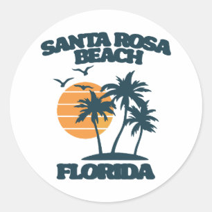 Santa Rosa Beach Florida  Classic Round Sticker