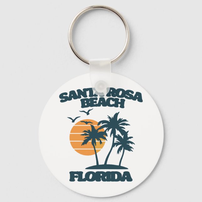 Santa Rosa Beach Florida  Key Ring (Front)
