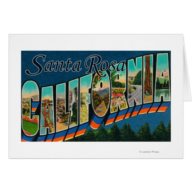 Santa Rosa, California - Large Letter Scenes (Front Horizontal)