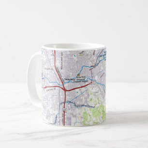 Santa Rosa, California Map Coffee Mug