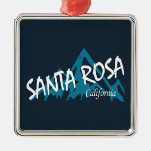 Santa Rosa California Mountains Metal Ornament