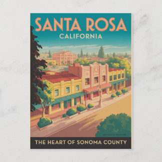 Santa Rosa California Postcard
