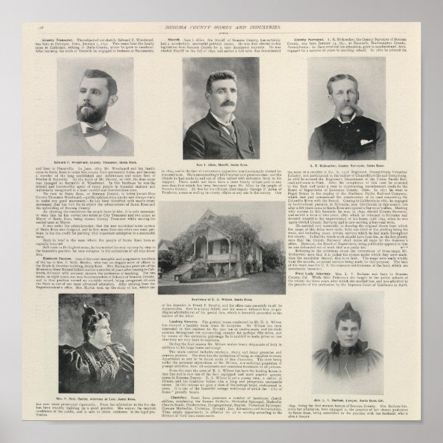 Santa Rosa, California Poster (Front)