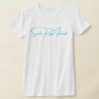 Santa Rosa Island Florida Ladies T-shirt Aqua Logo