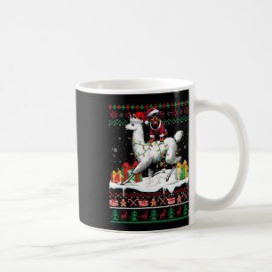 Santa Rottweiler Riding Llama Christmas Sweater Lo Coffee Mug