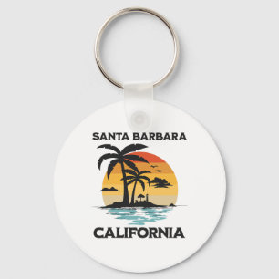Santa Rra California Beachsurf Summer Vacation Vin Key Ring
