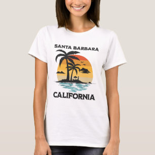 Santa Rra California Beachsurf Summer Vacation Vin T-Shirt