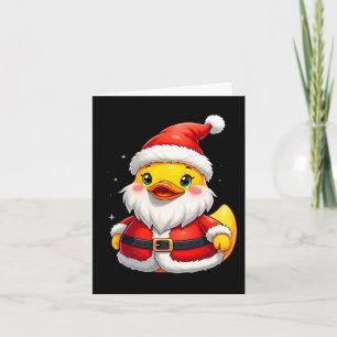 Santa Rubber Duck Cute Christmas Holiday Card