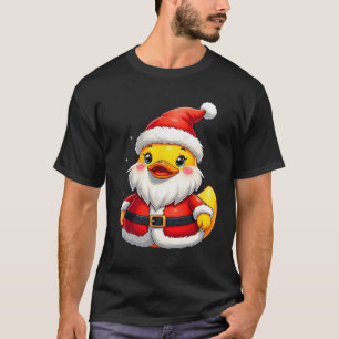 Santa Rubber Duck Cute Christmas Holiday  T-Shirt