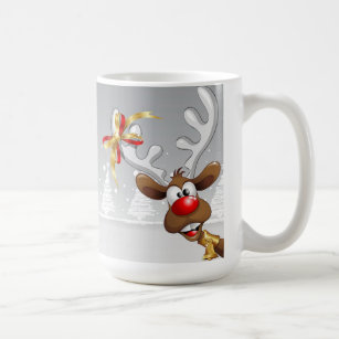 Santa & Rudolf Cartoon Mug