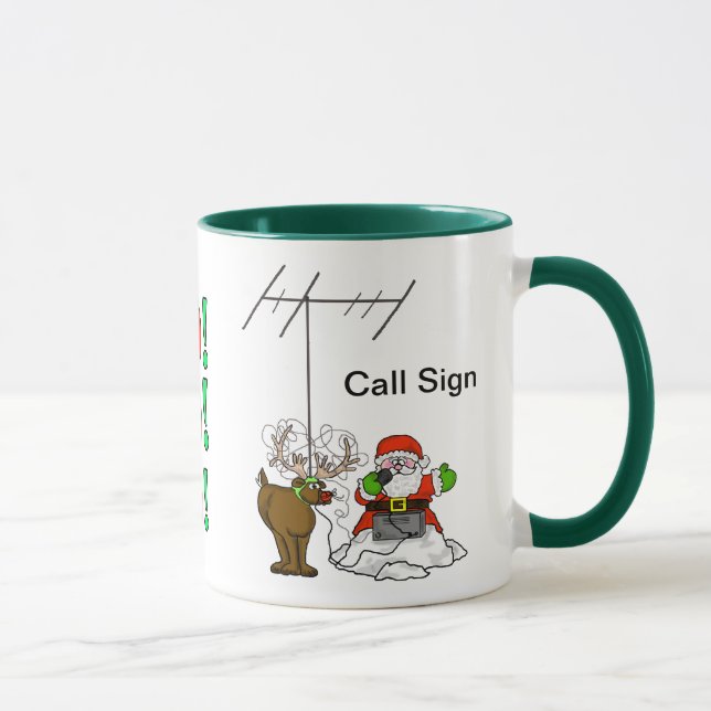 Santa, Rudolph  Ho! Christmas Mug - Customise It! (Right)