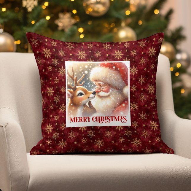 Santa Rudolph Xmas Pillow Merry Christmas Classic  (Santa Rudolph Xmas Pillow Merry Christmas Classic )