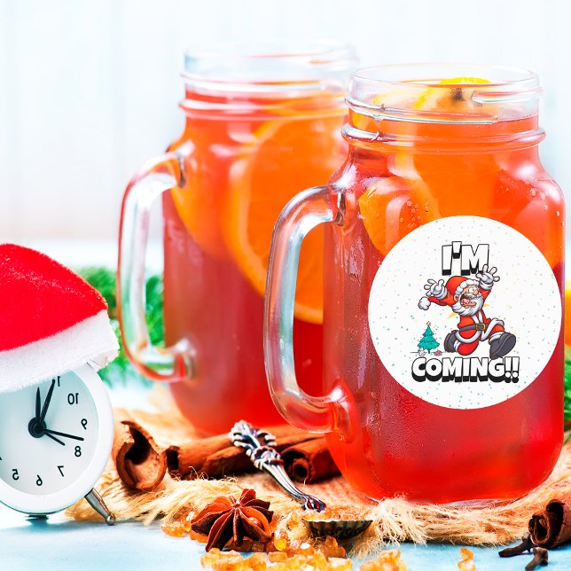 Santa Running, Humour Quote Holiday Funny Christma (Creator Uploaded)